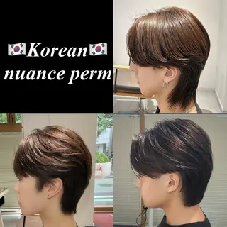 ショート カラー パーマ メンズ 🇰🇷韓国風カット 🇰🇷　鈴木海斗のヘアスタイル