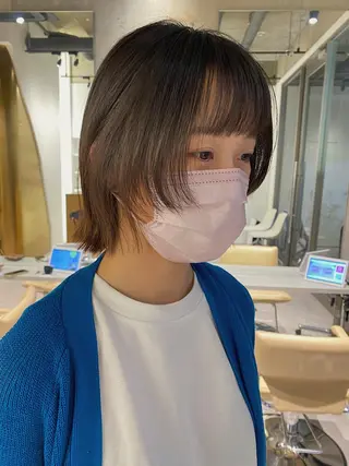 ミディアム すぎもと さき⚡️ 朝ラク・*パーマのヘアスタイル