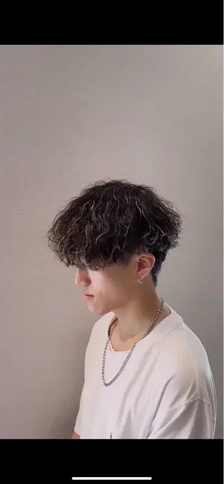 ミディアム パーマ メンズ ツイストスパイラル/ 😈波巻き/いっさのヘアスタイル