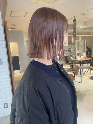 セミロング カラー 艶ハイトーン👑♡ NATSUKIのヘアスタイル