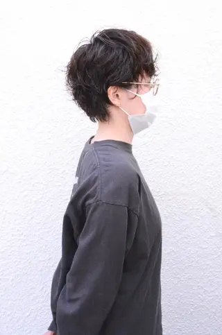 ショート パーマ すみとも るなのヘアスタイル