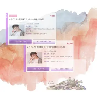 マツエク・マツパ 無料🍀ECREA ✨エクステモデル募集のマツエク・マツパデザイン