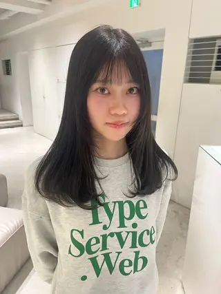 セミロング モテ髪💞ツヤカラー ˚✧₊amuのヘアスタイル