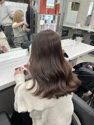 ロング カラー *モデル募集🤍横浜 透明感カラー🫧のヘアスタイル