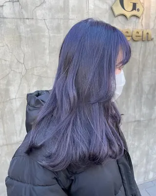 セミロング カラー 🦋透明感カラー /ケアブリーチ🦋のヘアスタイル