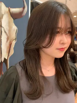 セミロング カラー 【韓国風くびれヘア】 joule小木曽輝のヘアスタイル