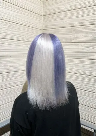 ミディアム カラー ハイトーン・ブリーチ ムラ修正　八須　錬のヘアスタイル