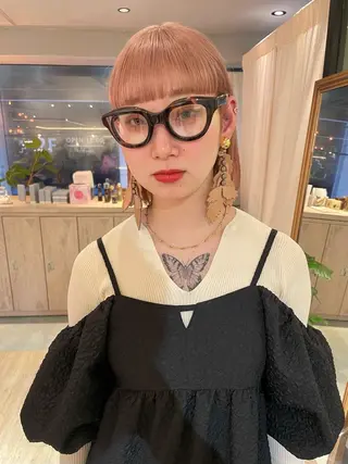 ショート カラー ボブ/パーマ 古家 佑真のヘアスタイル