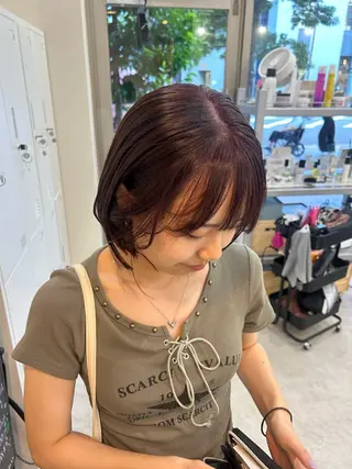 ショート カラー ボブ/透明感カラー 🧸YUI❤️のヘアスタイル