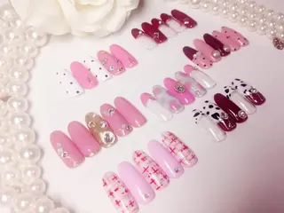 ネイル Chiara チップ長さ出しのネイルデザイン