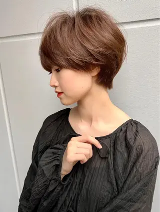 ショート レイヤー縮毛矯正 ささきすずね💗のヘアスタイル