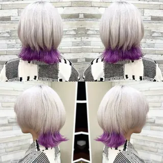 ショート カラー "PEPPU "所属・派手髪、ハイトーン ショートヘアShinのヘアスタイル