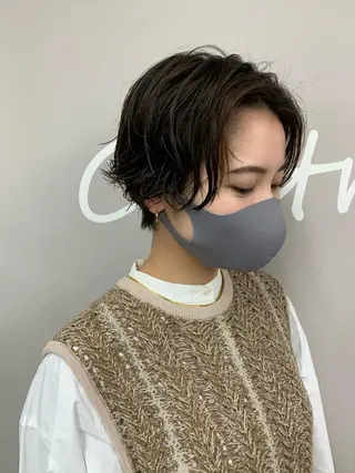 ショート パーマ/ボブ/ レイヤー/豊浦翔太のヘアスタイル