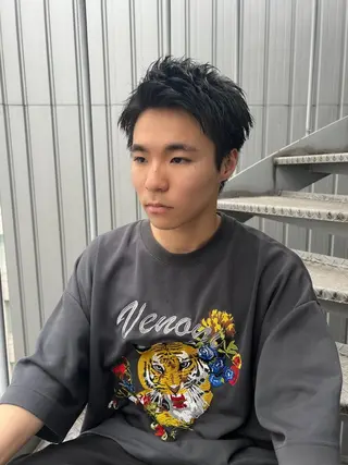 ショート メンズ LICO HAIR＆RELAXATION 名駅店所属・メンズ特化美容師/ パーマ/波巻き/陸翔のヘアスタイル