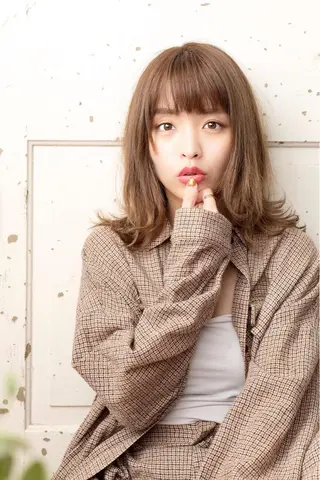 ミディアム 🫧‪縮毛矯正 かとうよしき🫧のヘアスタイル