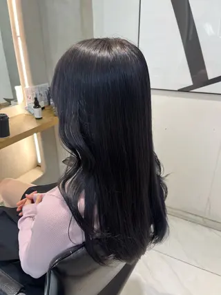 ロング ナミ🩶暗髪/暖色 ❤️/透明感/縮毛のヘアスタイル