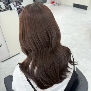 セミロング カラー ♡艶髪ブラウン himi♡のヘアスタイル