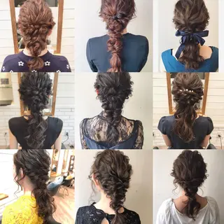 セミロング ヘアアレンジ ⭐️ アユミ⭐️のヘアスタイル