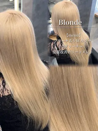 ロング カラー ヘアアレンジ ダメージレスカラー 🩵HIYO🩵のヘアスタイル