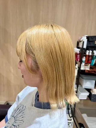 ミディアム カラー 牛尾 丈のヘアスタイル
