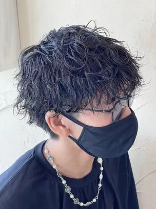 ショート パーマ メンズ メンズ特化/パーマ指 名No.1/百瀬太郎のヘアスタイル