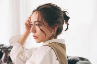 セミロング カラー 韓国ヘア ♡tomimaのヘアスタイル