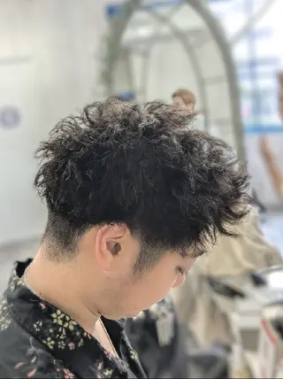 メンズ パーマ メンズパーマ/顔周り レイヤーボブえのもとのヘアスタイル