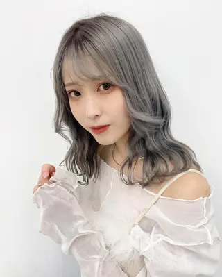 カラー RIKO👼🏻💓 韓国ガーリーのヘアスタイル