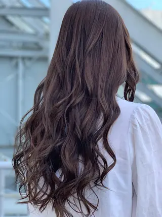 ロング カラー ヘアアレンジ 髪質改善×ハイトーン 中田啄也のヘアスタイル