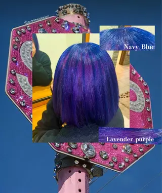 ミディアム カラー あやか/ハイトーンカ ラー/デザインカラーのヘアスタイル