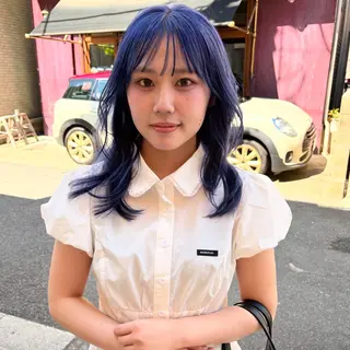 ミディアム カラー ヘアアレンジ ハイトーン/美髪矯正 🍃大江拓実のヘアスタイル