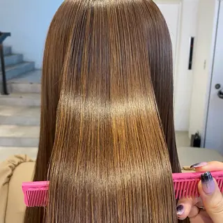 ロング 酸性ストレート・ メンズ 三原 楊子のヘアスタイル