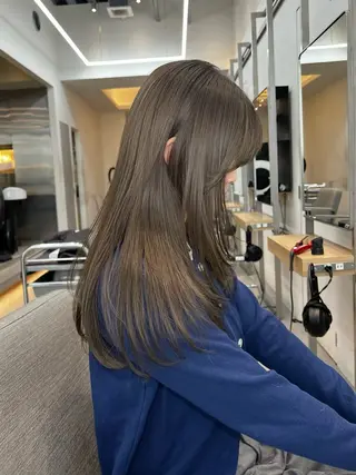 セミロング カラー 柔らかブラウン/顔周 りレイヤー♡ユウシのヘアスタイル