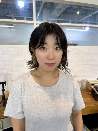 ショート パーマ benji仙台所属・KOKI/ ボブ/ パーマ/透明感カラーのヘアスタイル