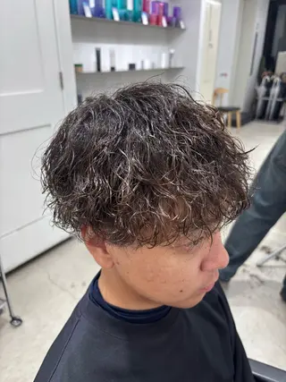 ショート パーマ メンズ 松井 生のヘアスタイル