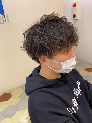 パーマ メンズ 菊池大一 溝の口パーマのヘアスタイル