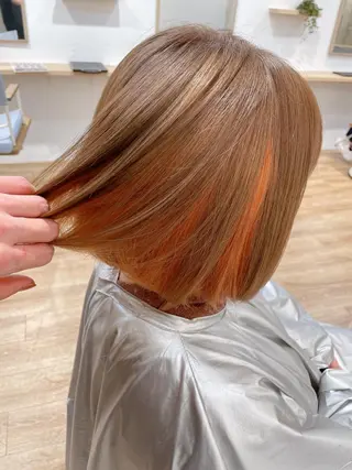 セミロング カラー 渋谷/ハッシュ レイヤーカット/会田のヘアスタイル