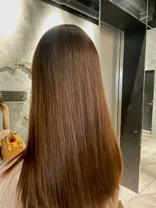 ロング カラー 🎈ブリーチなし暖色 カラー/レッド/ゆいのヘアスタイル