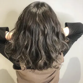 セミロング カラー 難しい髪質の縮毛矯正 高岡/射水/髪質改善のヘアスタイル