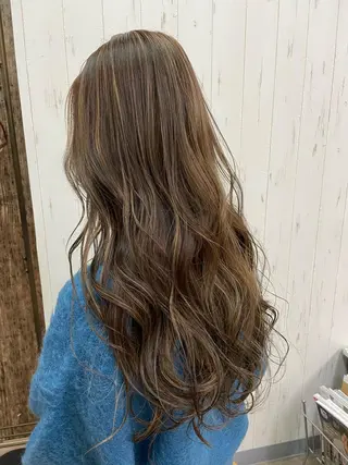 ロング カラー パーマ ヘアアレンジ メンズ キッズ ネイル マツエク・マツパ アイブロウ N-plants 楓のヘアスタイル