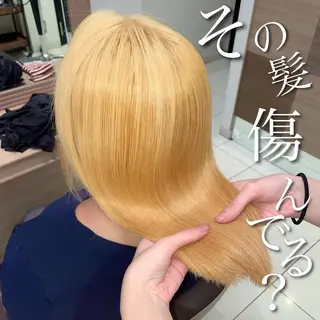 ミディアム カラー パーマ 学割 悟 韓国風艶髪縮毛矯正のヘアスタイル