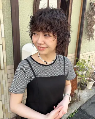 ミディアム カラー パーマ 髪の悩みを解決！ 那須達敦のヘアスタイル