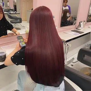 カラー 韓国ガーリー🤍暖 色カラー🤍misaのヘアスタイル