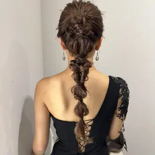 ロング ヘアアレンジ GARDEN aoyama所属・ブリーチなしで透明感 艶カラー【Ryo】のヘアスタイル