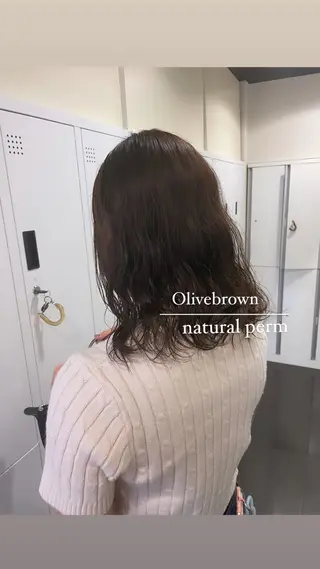 セミロング カラー パーマ パーマ/ボブ/ ヘルシーカラー/風花のヘアスタイル