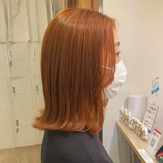 ミディアム カラー ANNA /艶髪/ハイトーンのヘアスタイル