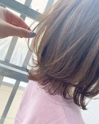 ミディアム カラー 後藤紗英/髪質改善 /オリーブベージュのヘアスタイル