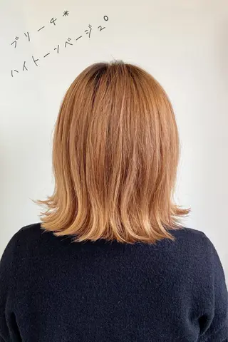 ミディアム カラー ヘアアレンジ 谷 あやこのヘアスタイル