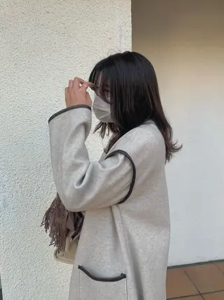 セミロング カラー ヘアアレンジ 中津/柔らかカラー/ ナガオ イズミのヘアスタイル