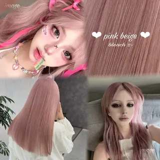 ロング カラー ヘアアレンジ メンズ メンズウルフ🐺♡ ブリーチ♡ヘアメ🎀のヘアスタイル